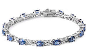 Blue Sapphire Hugs And Kisses Bracelet