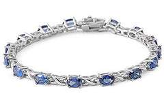 Blue Sapphire Hugs And Kisses Bracelet