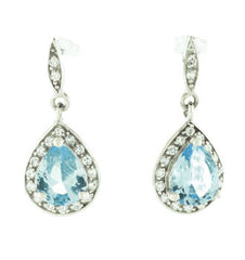 Blue Topaz Teardrop Earrings