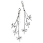 Triple Dangle Dragonfly Earring With Clear 