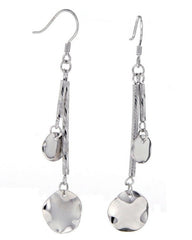 Diamond Cut And High Polish Dangle Earring