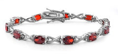 Garnet Hugs And Kisses Bracelet