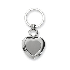 Nickel-Plated Heart Key Ring