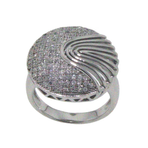 Round Micro Pave Cocktail Ring