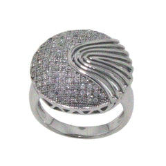 Round Micro Pave Cocktail Ring