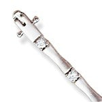 Clear Stone Bamboo Style Bracelet