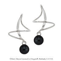 Onyx Bead Earspirals