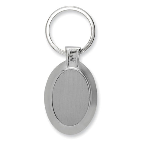 Nickel-Plated Oval Key Ring