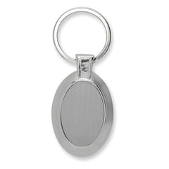 Nickel-Plated Oval Key Ring