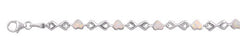 White Opal Heart Bracelet