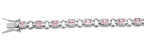 Pink Square Cut Bracelet