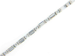 Round And Baguette Tennis Bracelet