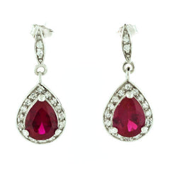 Ruby Teardrop Earrings