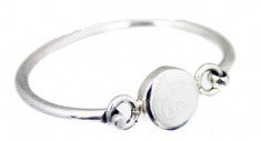 Silver Baby Round Disk Bracelet