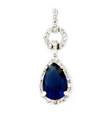 Sapphire Teardrop Pendant