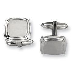 Polished Square Stainless Steel Cuff Links